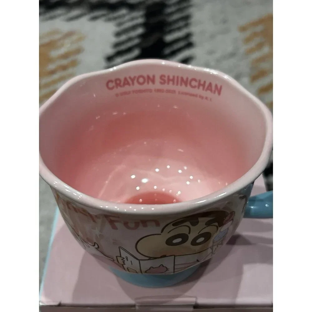 Crayon Shinchan Summer fun pink tea coffee cup mug NIB